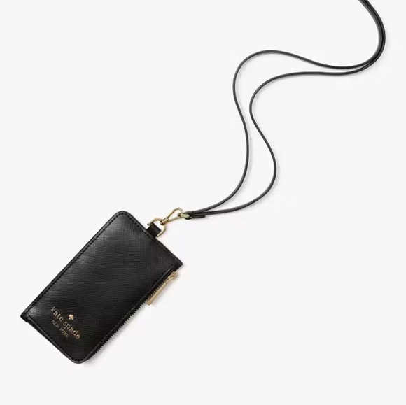 Kate Spade Black Leather Key & Card Holder - Picture 4 of 4